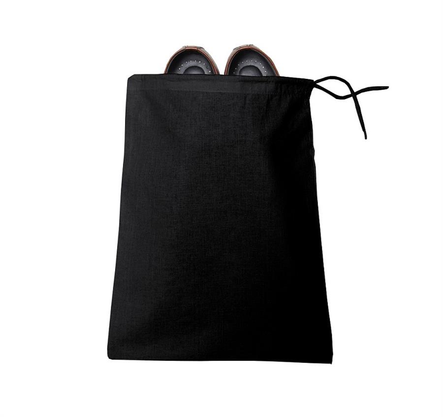Foldable Durable Soft Can Be Washed Shoe Dust Bag Custom Logo Black Cotton Drawstring Bag Cotton Dust Bags for Handbag Shoes - 图片 3