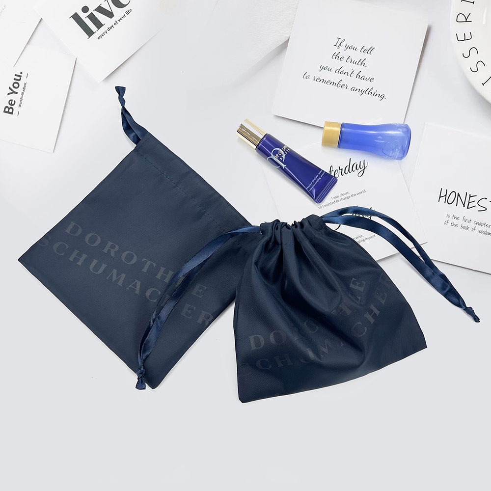 Custom Logo Printed Cotton Linen Candle Soap Pouch Eco Friendly Gift Packing Dust Drawstring Bag for Wig - 图片 3