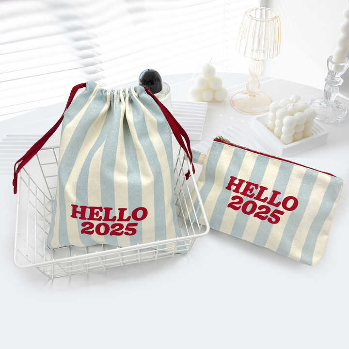 Wholesale Stripe Reusable Gift Travel Large Capacity Classic Students Shopping Custom Printed Logo Women Cotton Canvas Tote Bag - 图片 3