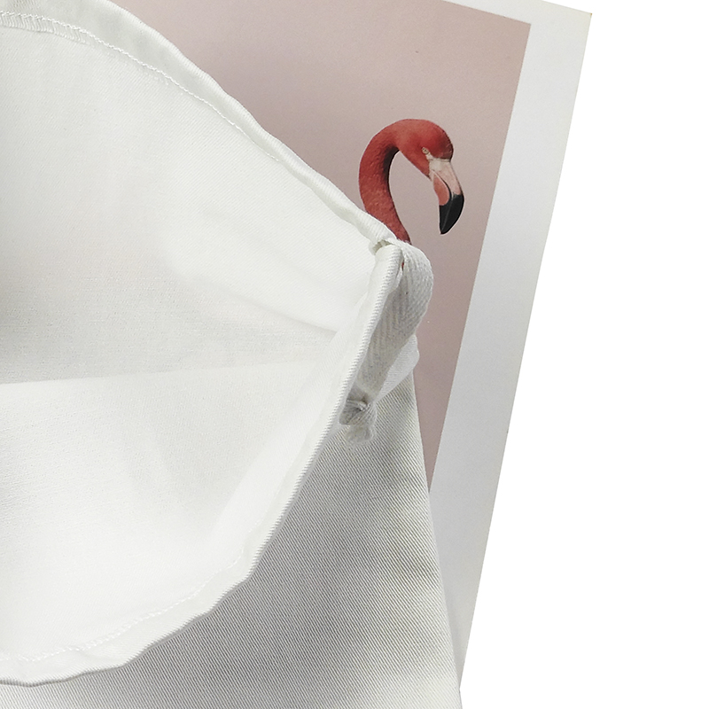 Custom Logo Printed White Cotton Twill Drawstring Bag for Shoes Underwear Clothing Dust Bag for Package Travel Storage Bag - 图片 3