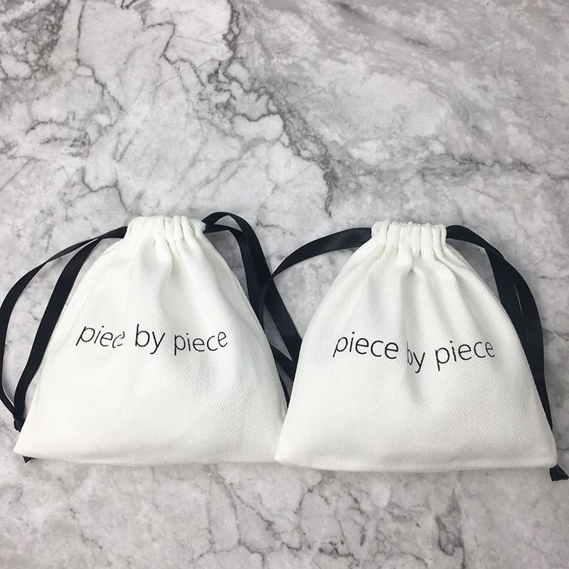 Jewelry Small Drawstring Dust Storage Printed Logos Gift Personalized Custom Packaging Cotton Canvas Pouch Bag - 图片 2