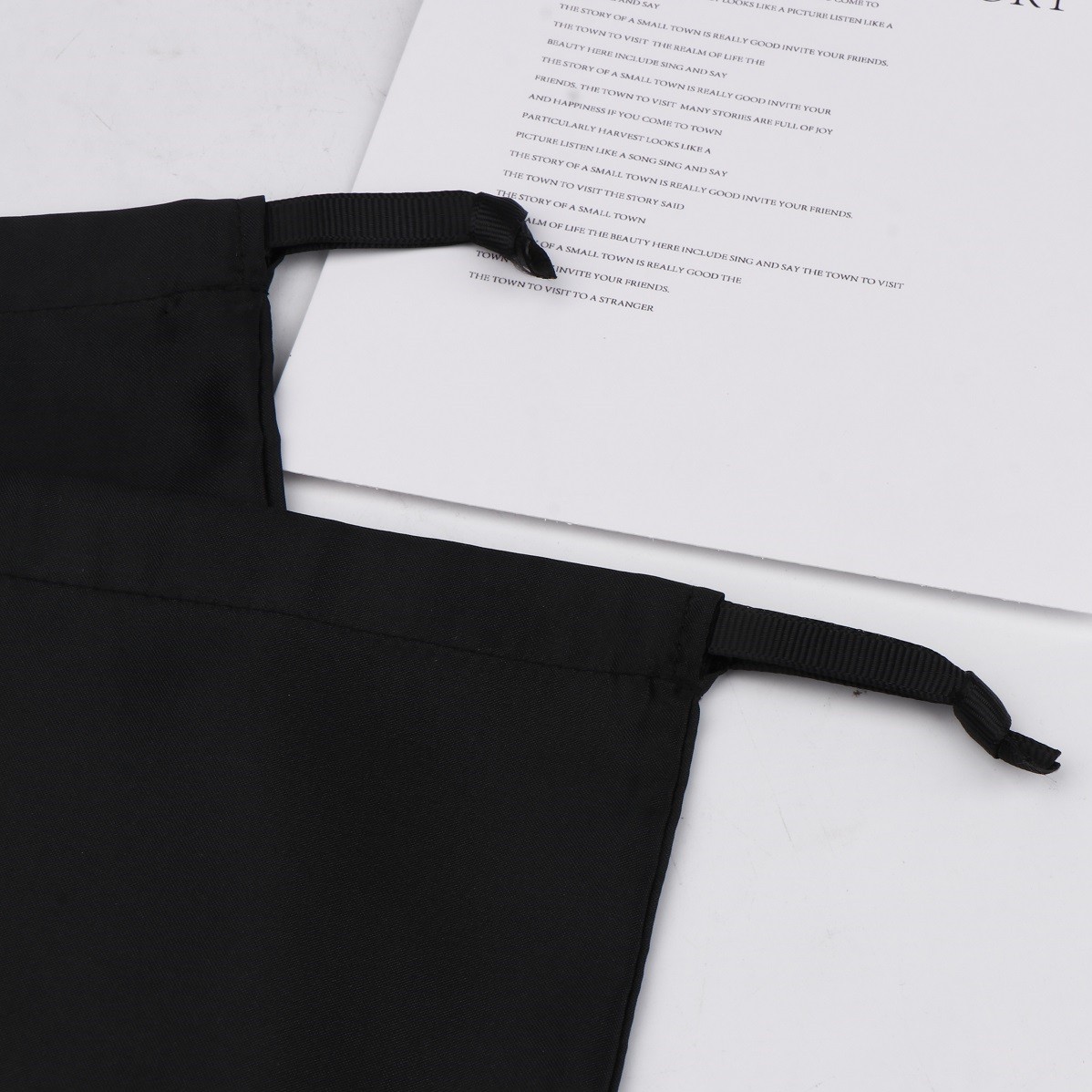 Foldable Durable Soft Can Be Washed Shoe Dust Bag Custom Logo Black Cotton Drawstring Bag Cotton Dust Bags for Handbag Shoes - 图片 5