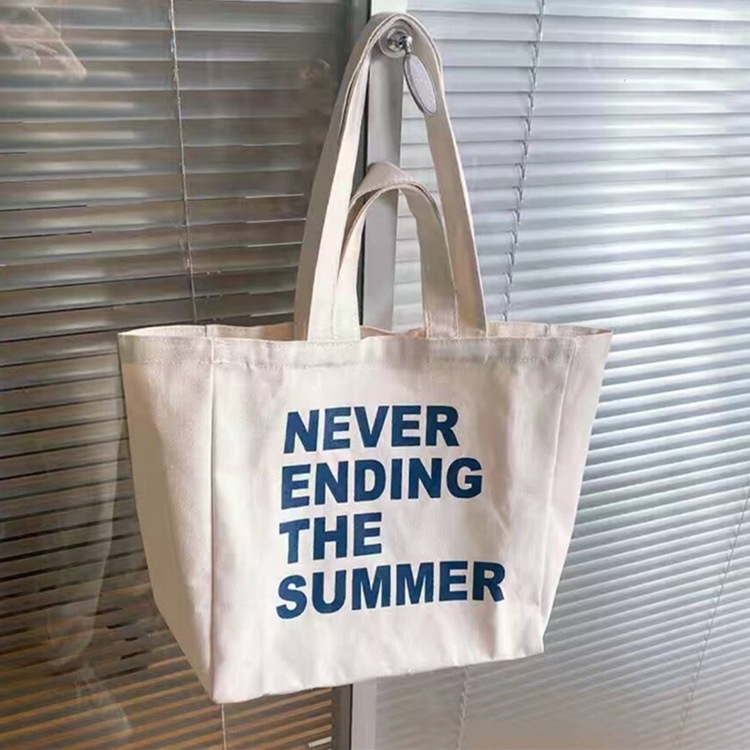 Wholesale Travel Recycled Sublimation Shoulder Shopping College Cotton Custom Printed Logo Women Canvas Tote Bag - 图片 5