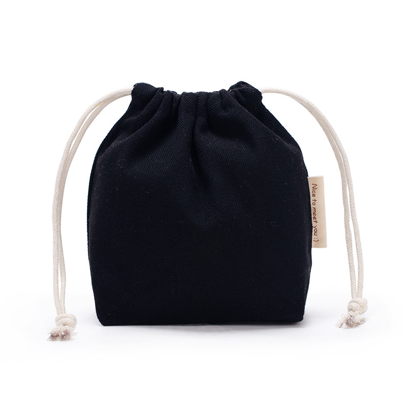 Eco Friendly Small Cute Cloth Makeup Dust Small Gift Jewelry Reusable Makeup Storage Pouch Canvas Cotton Drawstring Bag - 图片 5