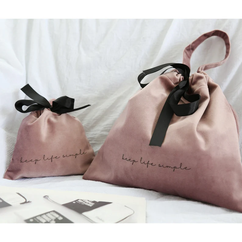 High Quality Luxury Super Soft Velvet Pouch Jewelry Customized Drawstring Dust Gift Cosmetic Packaging Bag - 图片 7