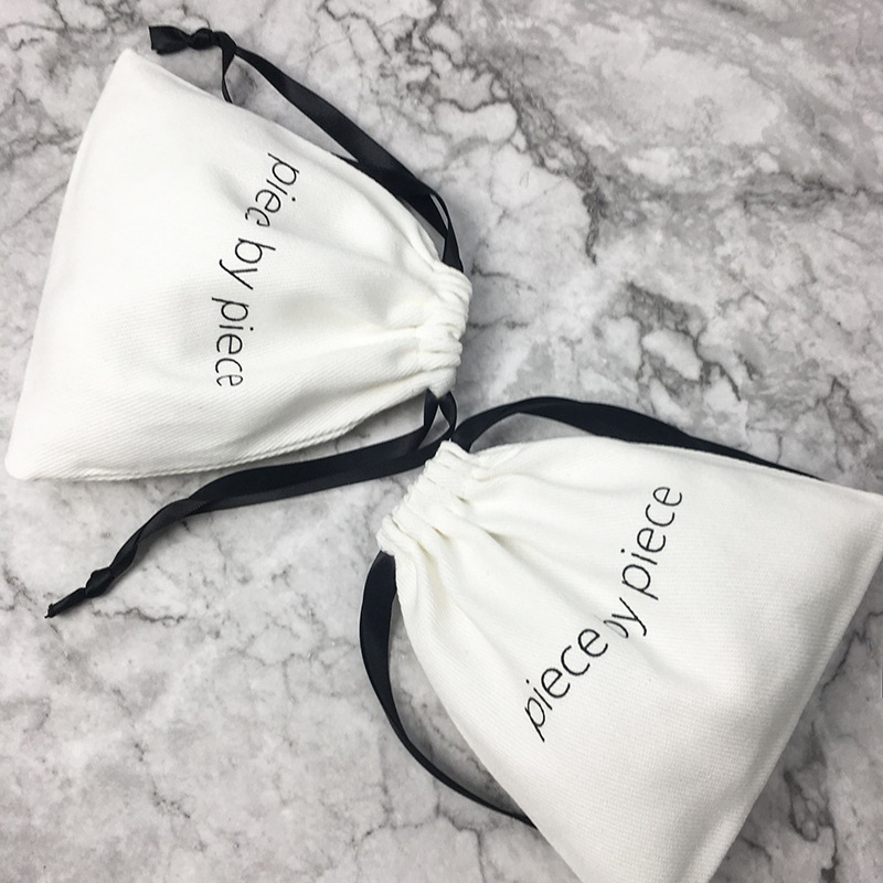 Jewelry Small Drawstring Dust Storage Printed Logos Gift Personalized Custom Packaging Cotton Canvas Pouch Bag - 图片 6