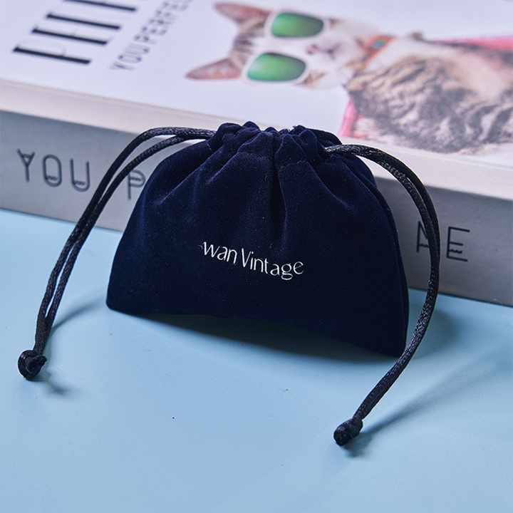 Accept Custom Logo Order Recyclable Promotion Packaging Velvet Pouch,Small Velvet Pouches for Jewelry,Black Velvet Pouch Bag - 图片 4