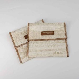 Custom Logo Eco Organic Linen Travel Holiday Keepsake Organizer Minimalist Storage Cotton Envelope Bag