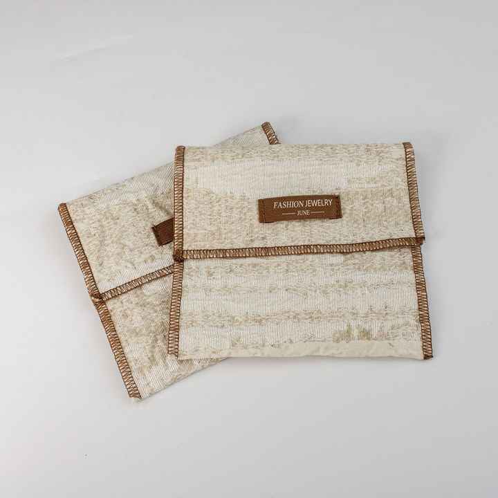 Custom Logo Eco Organic Linen Travel Holiday Keepsake Organizer Minimalist Storage Cotton Envelope Bag