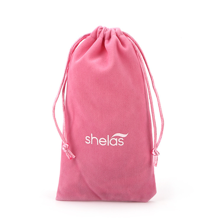 Customized Logo Drawstring Velvet Bag With Logo Small Pouches For Jewelry Velvet Bracelet Pouch