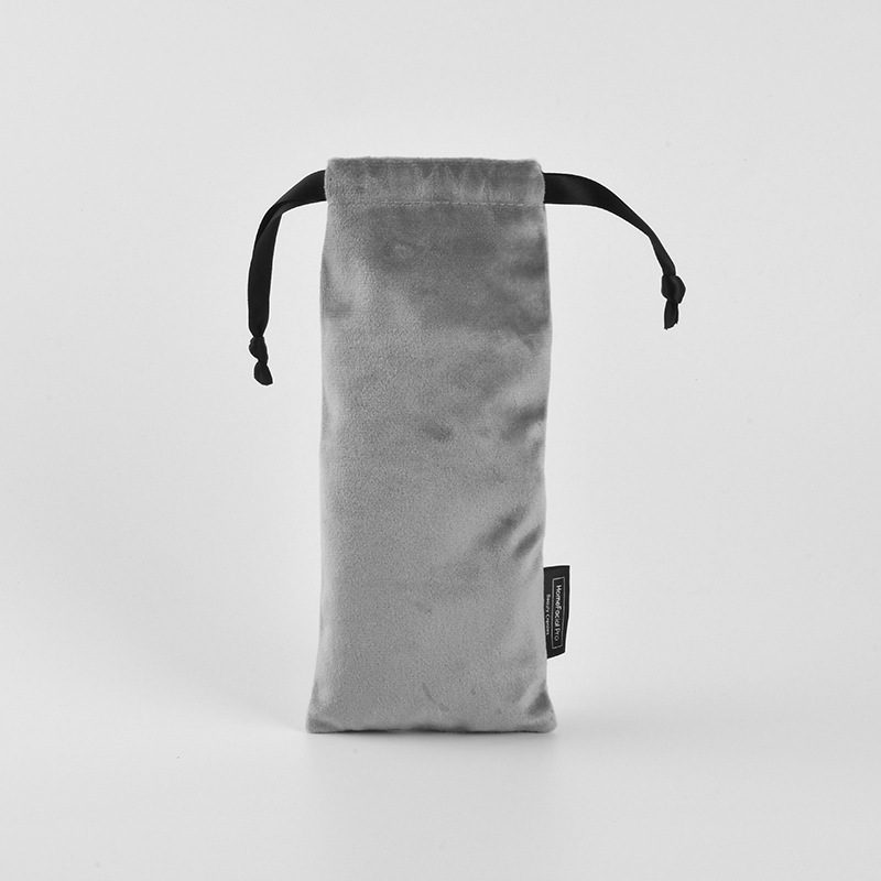 Custom Logo Printed Velvet Pouches Long Drawstring Gift Bags for Jewelry & Accessories Tube Packaging Watches Glasses Earrings - 图片 2