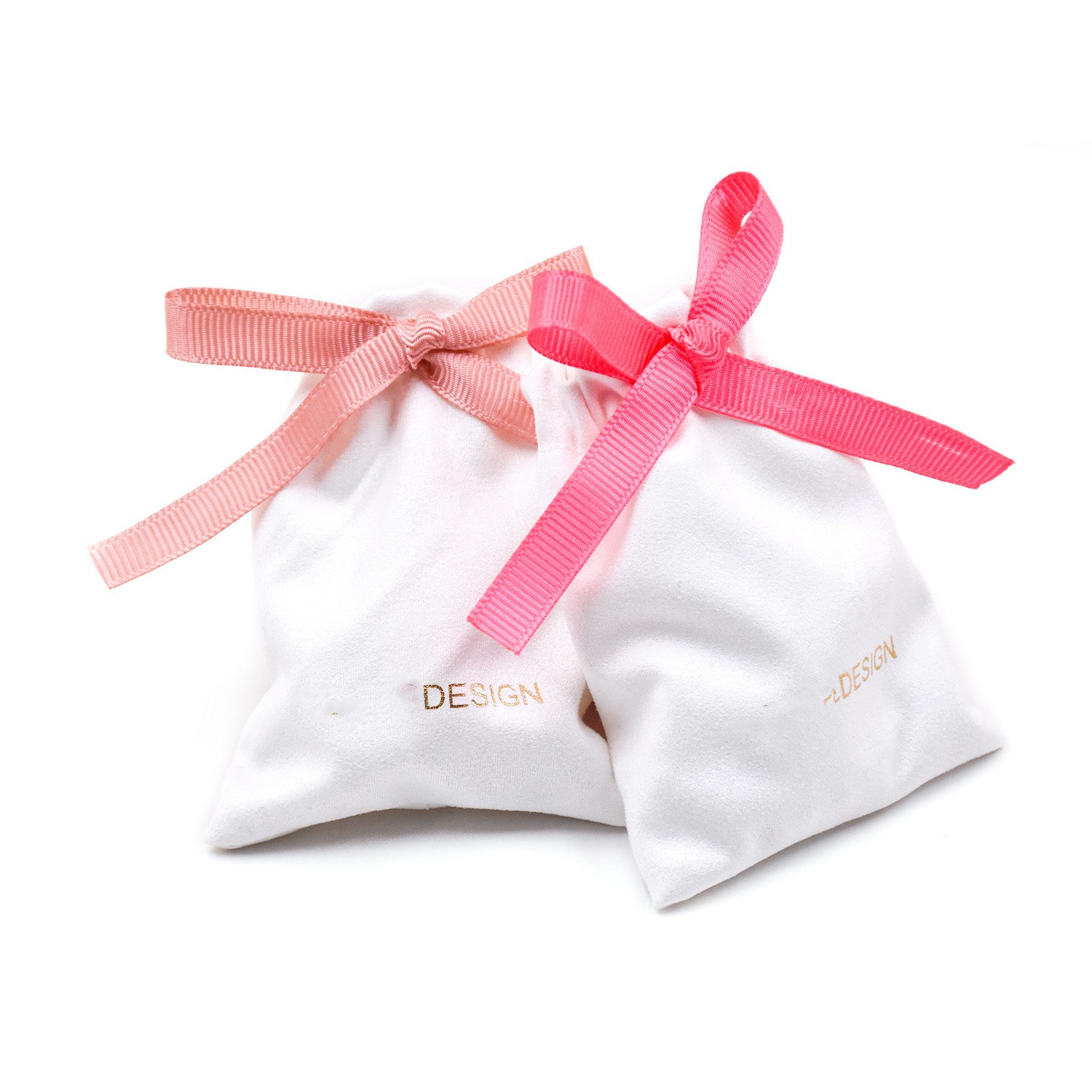 Custom Logo Round Bottom Velvet Drawstring Bag Suede Velvet Earrings Necklace Jewelry Dust Bag Drawstring Gift Pouches - 图片 3