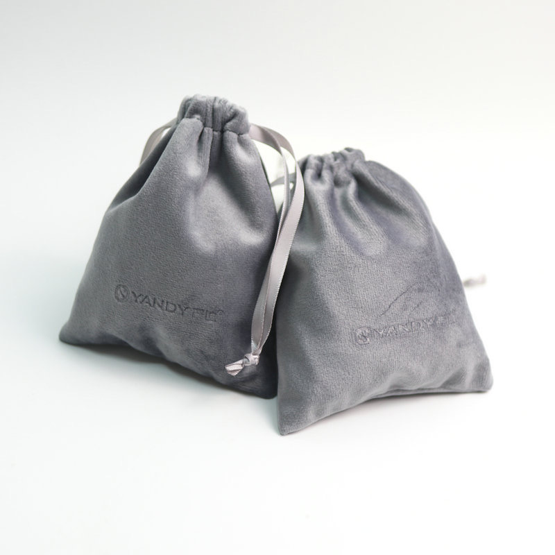 Small Eco Friendly Drawstring Custom Personalized White Velvet Dust Packaging Pouch Jewelry Bag With Logo2 - 图片 3