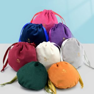 Custom Wholesale Jewelry Accessories Packaging Velvet Gemstone Jewelry Accessories Packaging Pouch Earrings Necklace Ring Bag