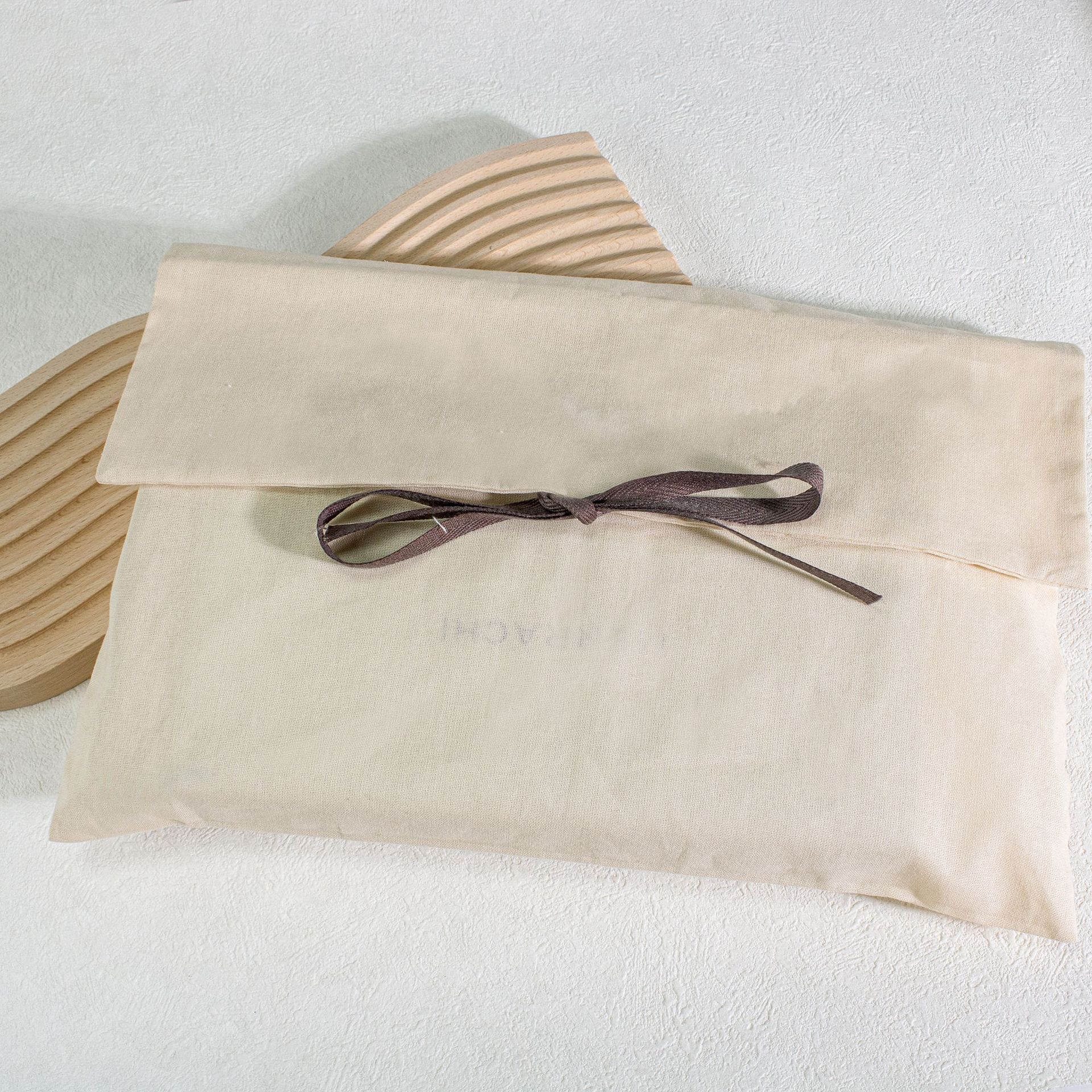 Natural Fiber Hand Sewn High Quality Fabric Stylish Storage Solution Cultural Event Presentation Cotton Envelope Pouch - 图片 4