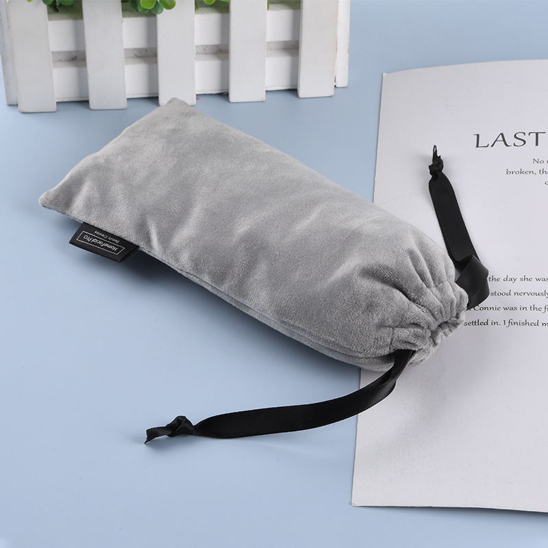 Custom Logo Printed Velvet Pouches Long Drawstring Gift Bags for Jewelry & Accessories Tube Packaging Watches Glasses Earrings - 图片 3