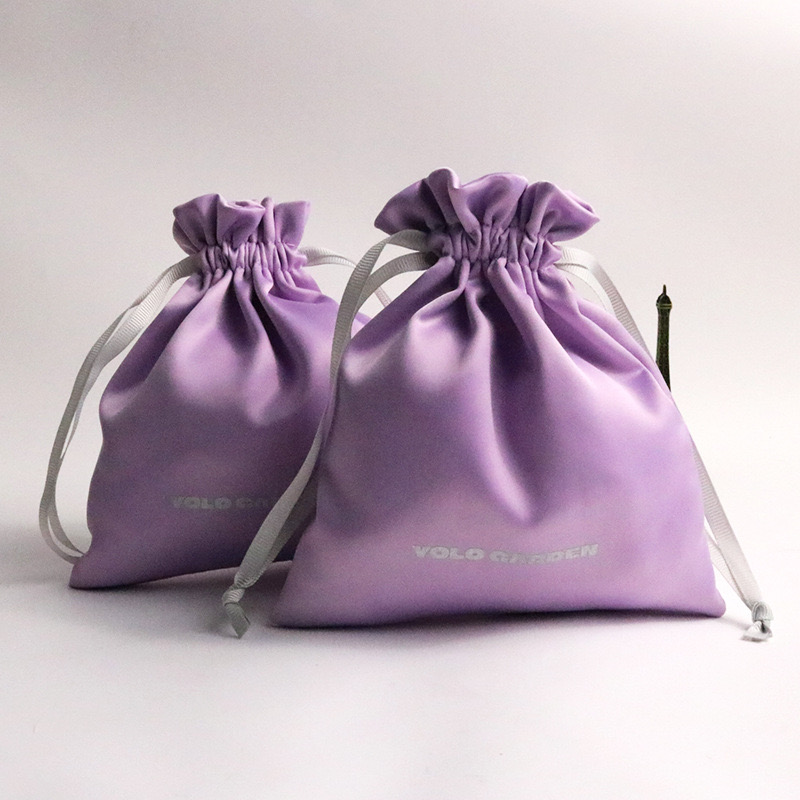 Wholesale Custom Logo Satin Bags Dust Storage Thick Silk Fabric Drawstring Pouch for Hair Extension - 图片 3