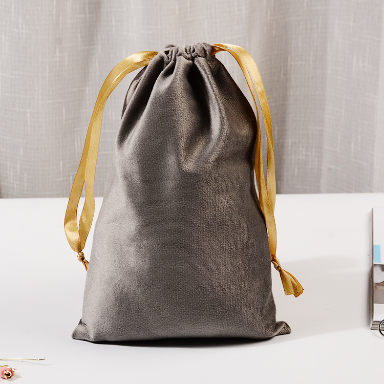 Small Eco Friendly Drawstring Custom Personalized White Velvet Dust Packaging Pouch Jewelry Bag With Logo