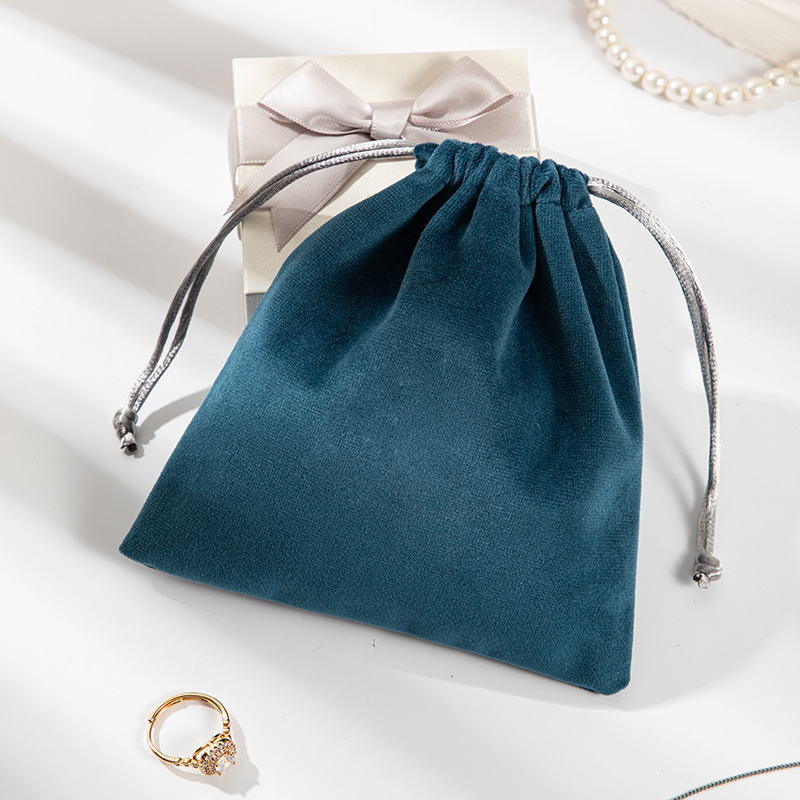 Custom Wholesale Jewelry Accessories Packaging Velvet Gemstone Jewelry Accessories Packaging Pouch Earrings Necklace Ring Bag - 图片 4