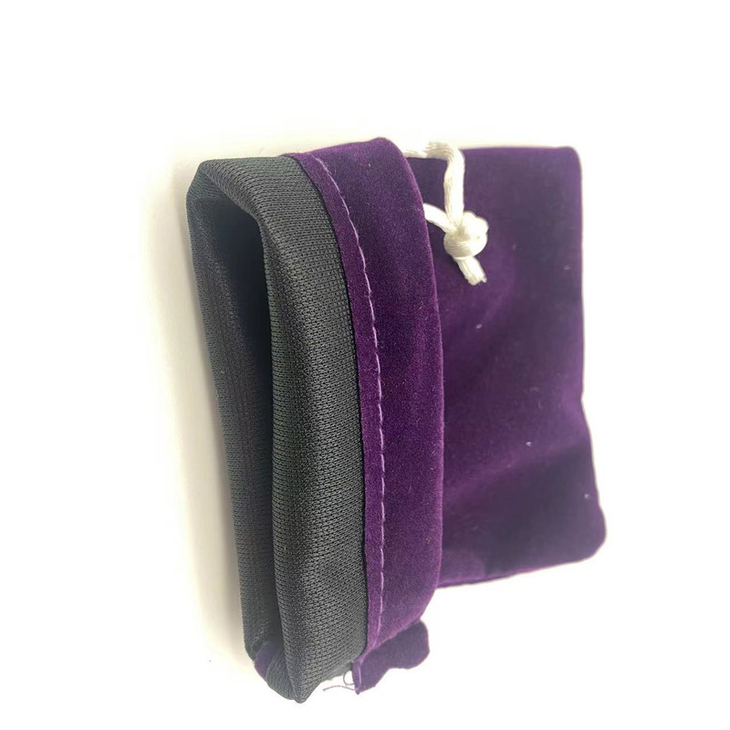 Key Chain With Bag Bracelet Jewelry Gift Bag Suede Velvet Small Drawstring Jewelry Bag Green - 图片 5