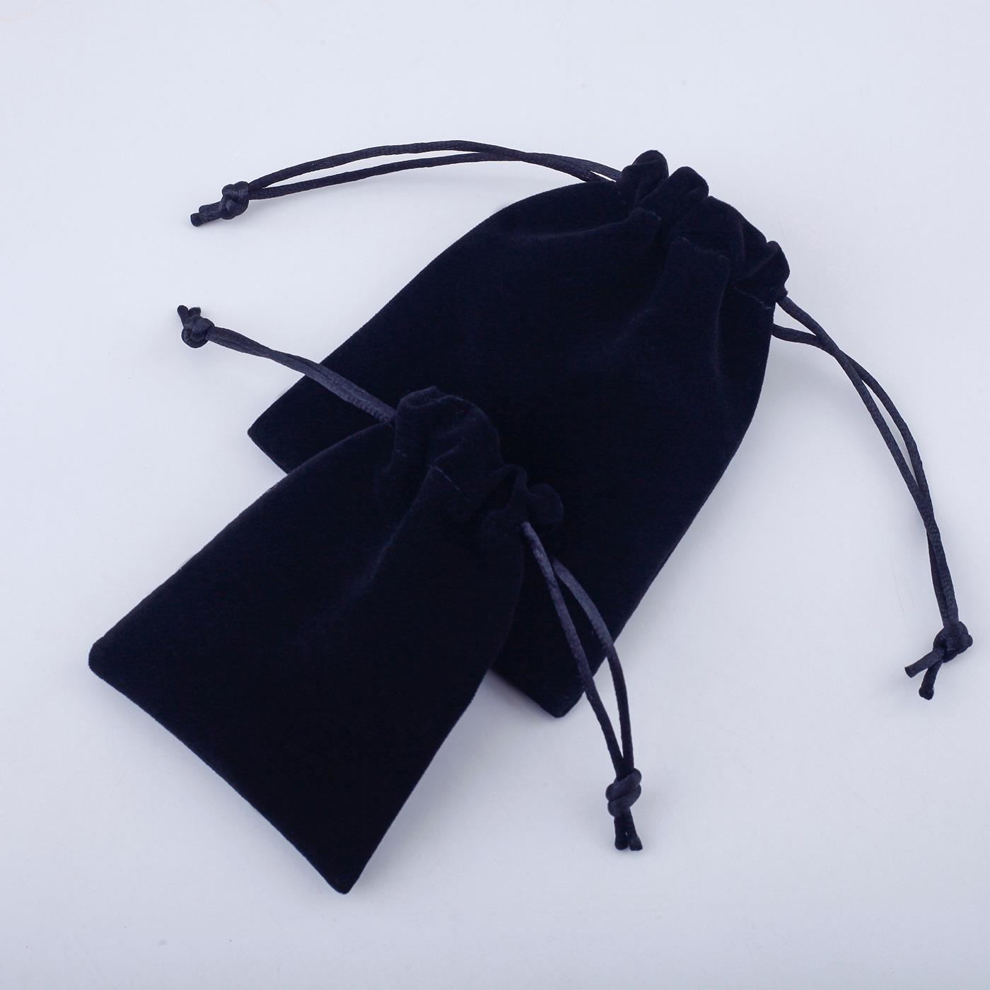 Custom Logo Printed Velvet Pouches Long Drawstring Gift Bags for Jewelry & Accessories Tube Packaging Watches Glasses Earrings - 图片 6