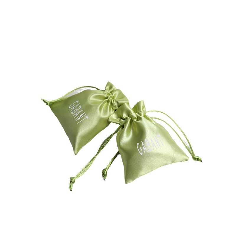 Wholesale Custom Silk Screen Printing Packaging Cosmetic Gift Makeup Pouch Satin Drawstring Bag With Logo Jewelry Necklace2 - 图片 4