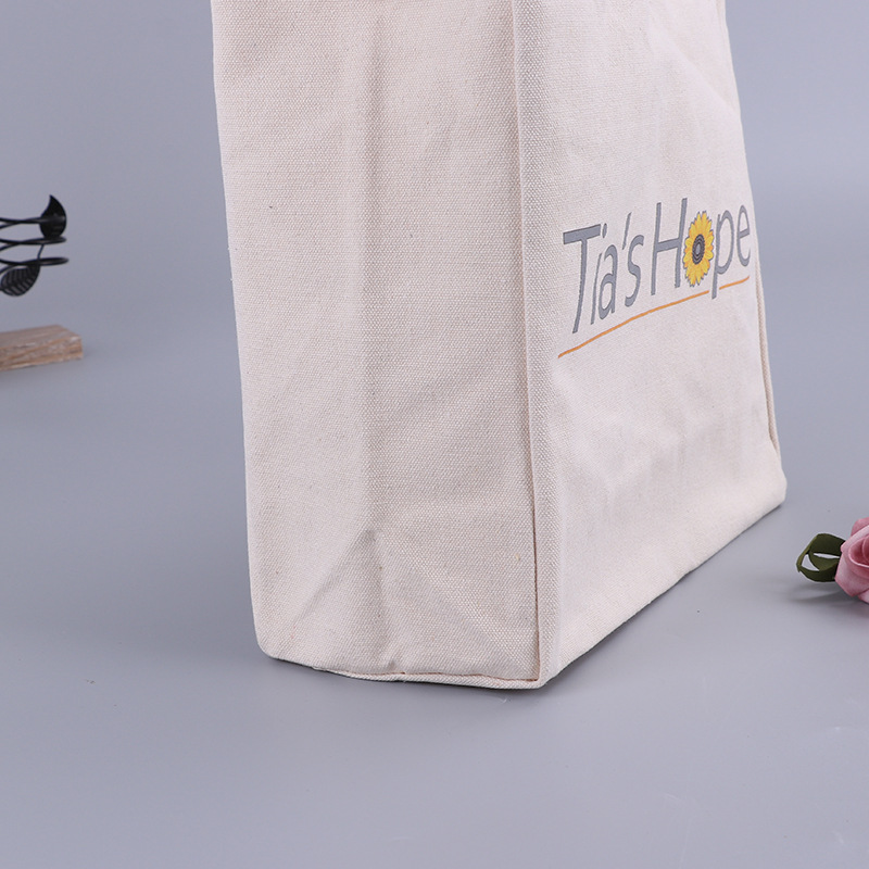 Wholesale Custom Logo Printed Durable Canvas Cotton Tote Bag Large Capacity for Grocery Packing - 图片 3