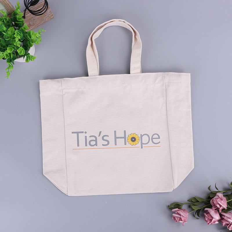 Wholesale Custom Logo Printed Durable Canvas Cotton Tote Bag Large Capacity for Grocery Packing - 图片 4