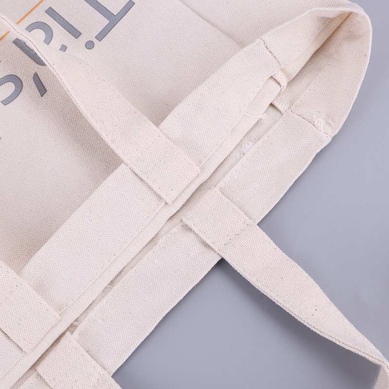 Wholesale Custom Logo Printed Durable Canvas Cotton Tote Bag Large Capacity for Grocery Packing - 图片 5
