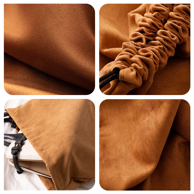 Custom Logo Recycled Velvet Drawstring Storage Bag for Jewelry Wedding Party High End Luxury Velvet Dust Gift Packaging Bag - 图片 4