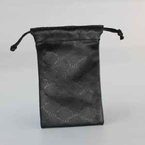 Customizable black gift packaging bags with LOGO, sourced from a pouch factory in China