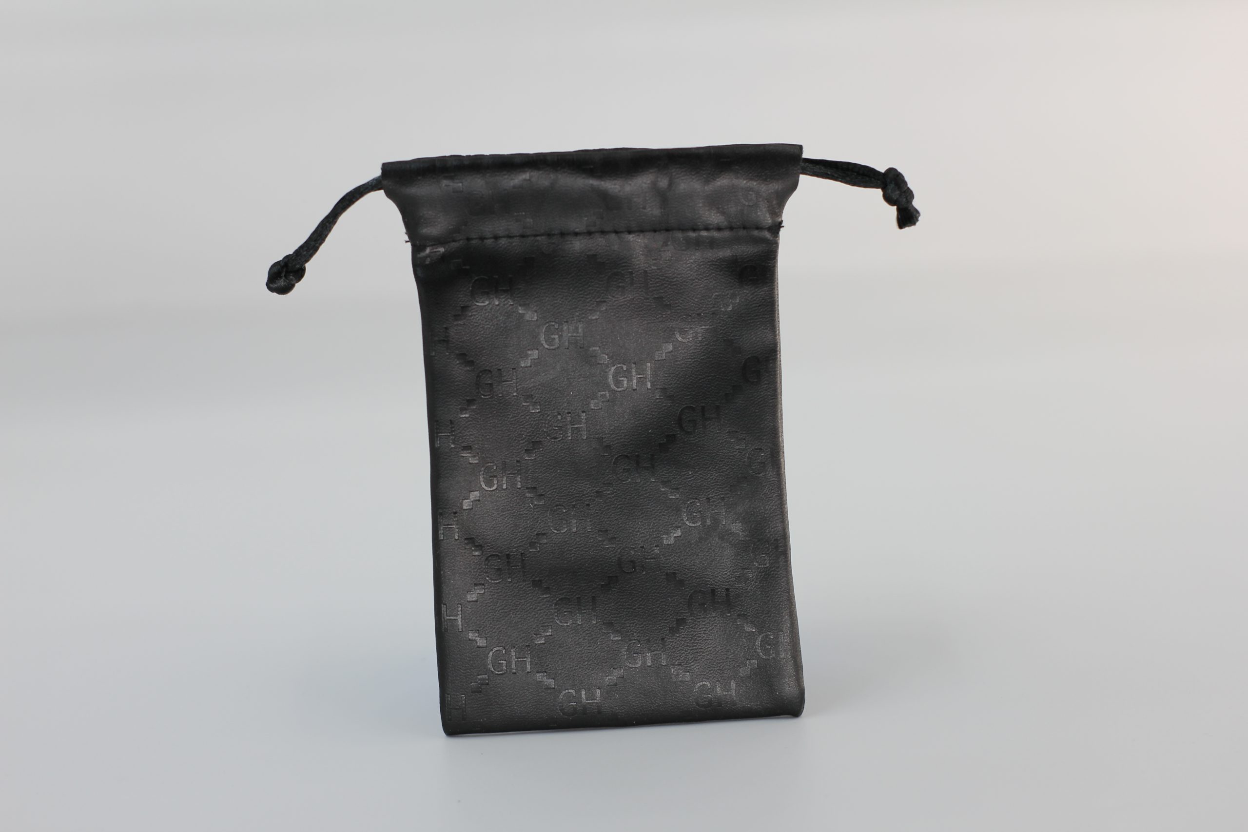 Customizable black gift packaging bags with LOGO, sourced from a pouch factory in China