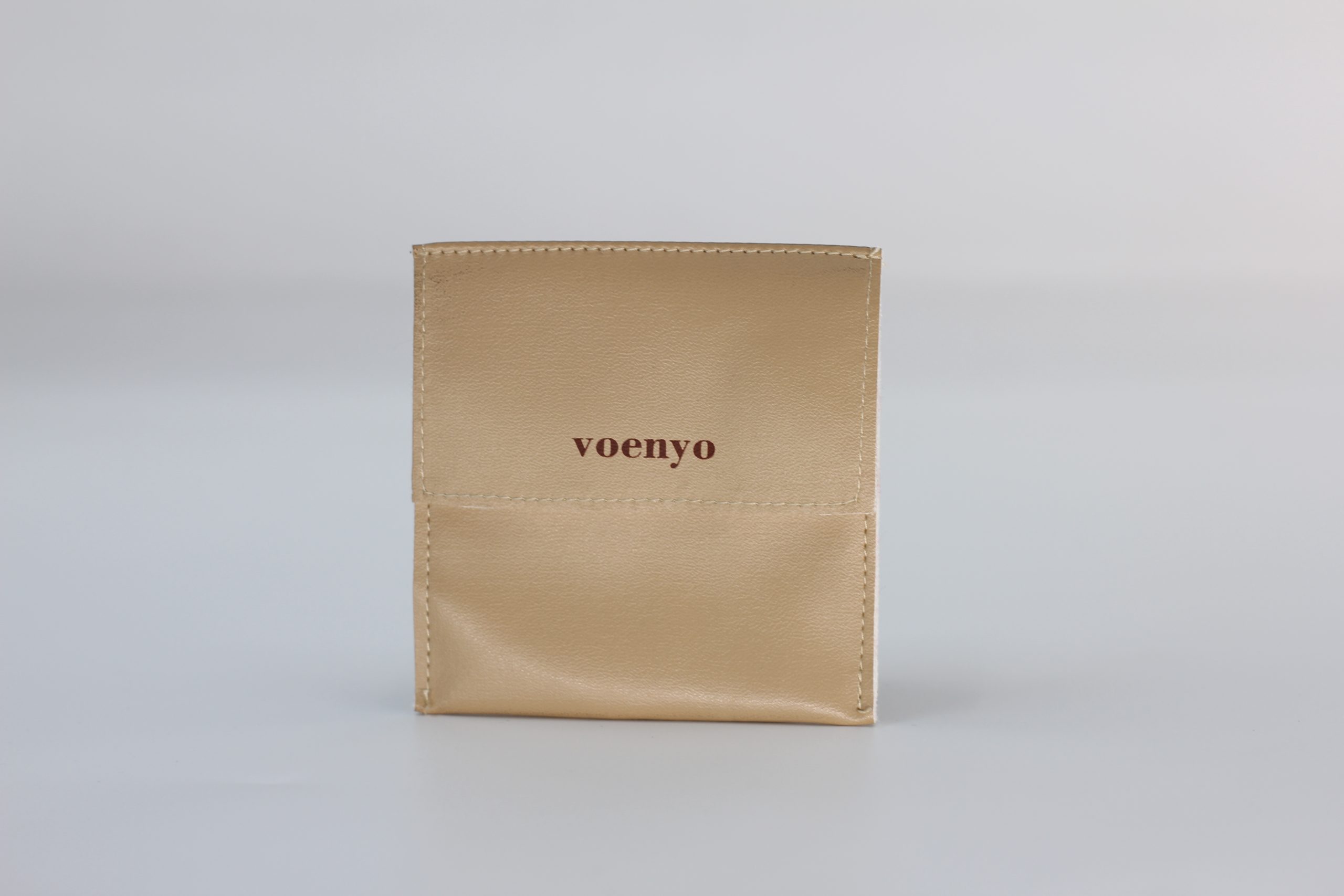 The brown jewelry product packaging bag with customizable logo comes from a Chinese factory