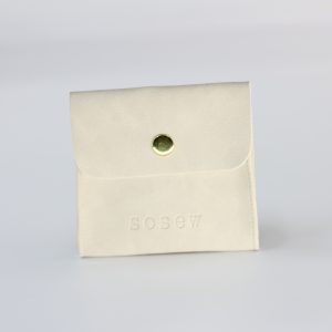 White soft velvet gift packaging bag, customizable LOGO accessory packaging bag from the factory