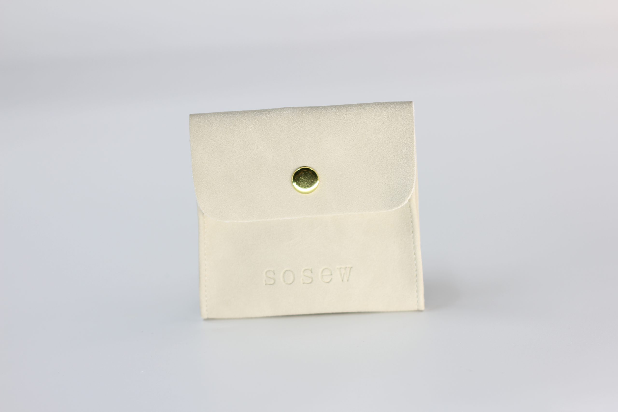 White soft velvet gift packaging bag, customizable LOGO accessory packaging bag from the factory