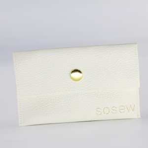 Soft leather product packaging bag with texture, can be customized with silver embossed logo packaging bag