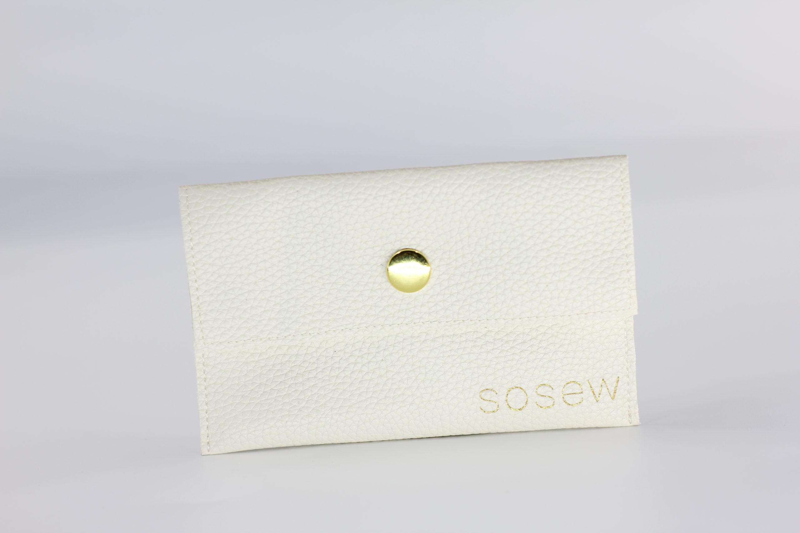 Soft leather product packaging bag with texture, can be customized with silver embossed logo packaging bag