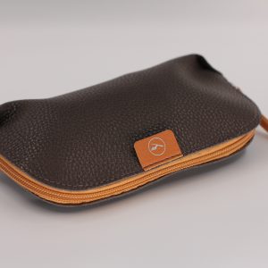 High end brown leather product packaging bags from Chinese factories, customizable packaging bags with hot stamping logo