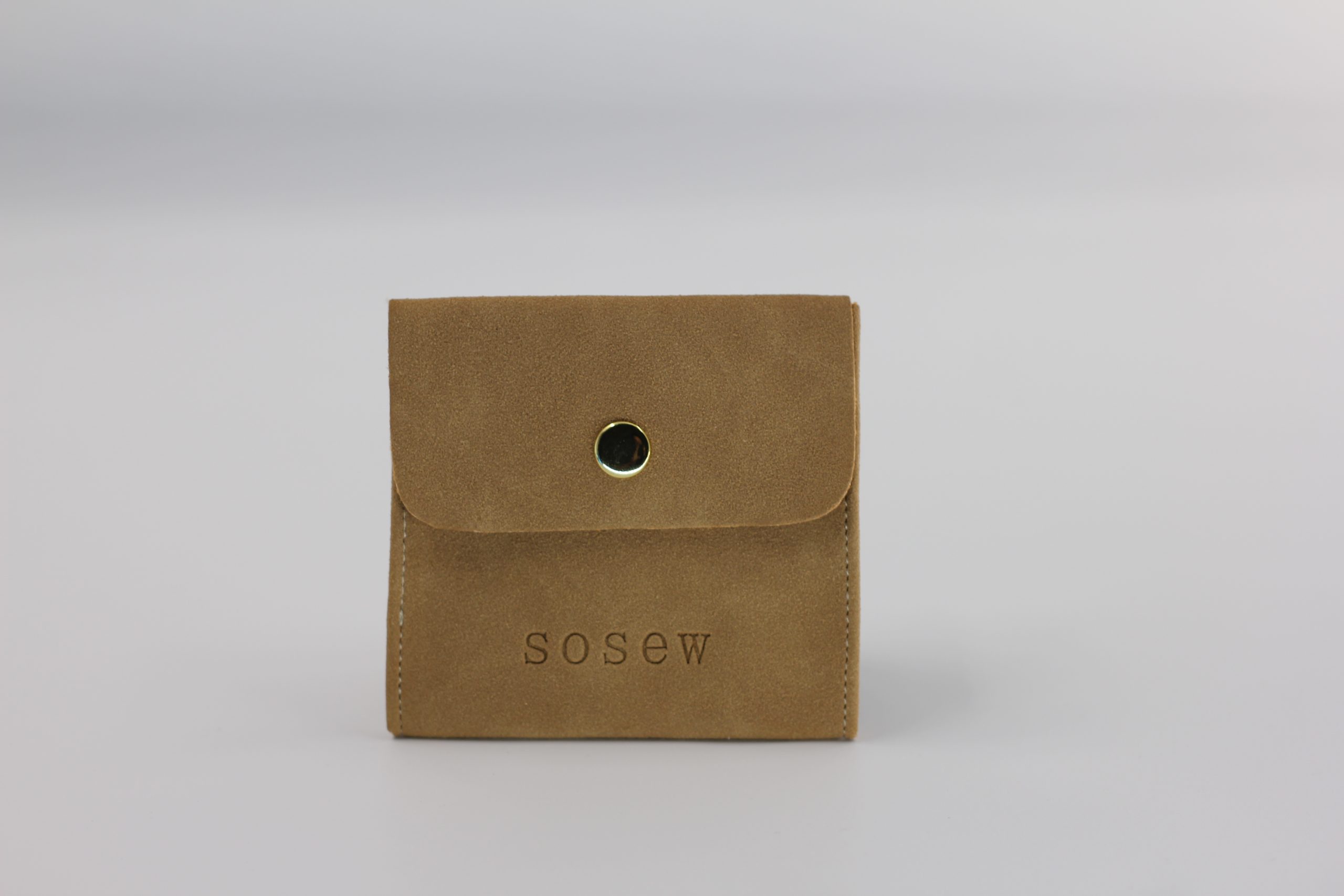 Brown velvet product packaging bag, customizable with hot stamping logo packaging bag