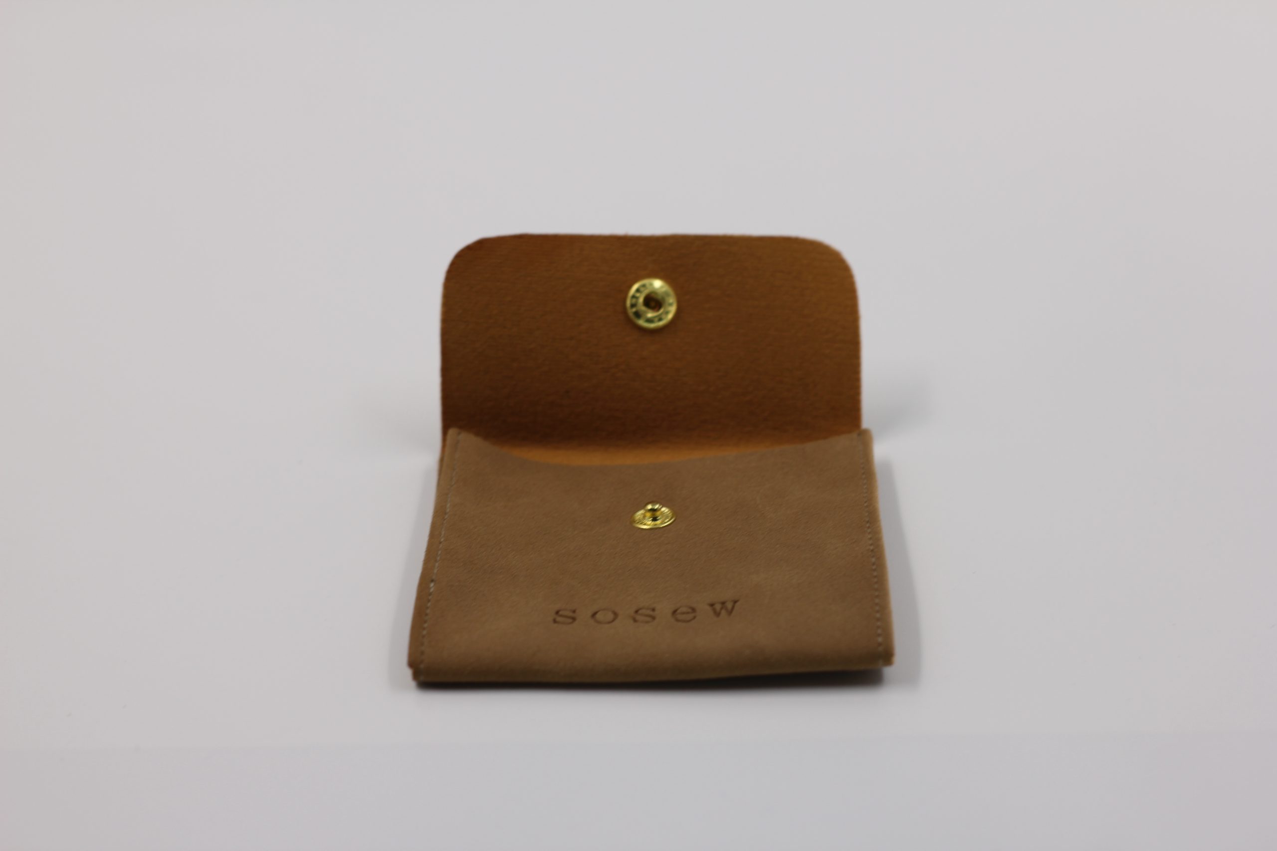 Brown velvet product packaging bag, customizable with hot stamping logo packaging bag - 图片 2