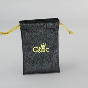 Black textured leather product packaging bag, customized jewelry packaging bag factory in China