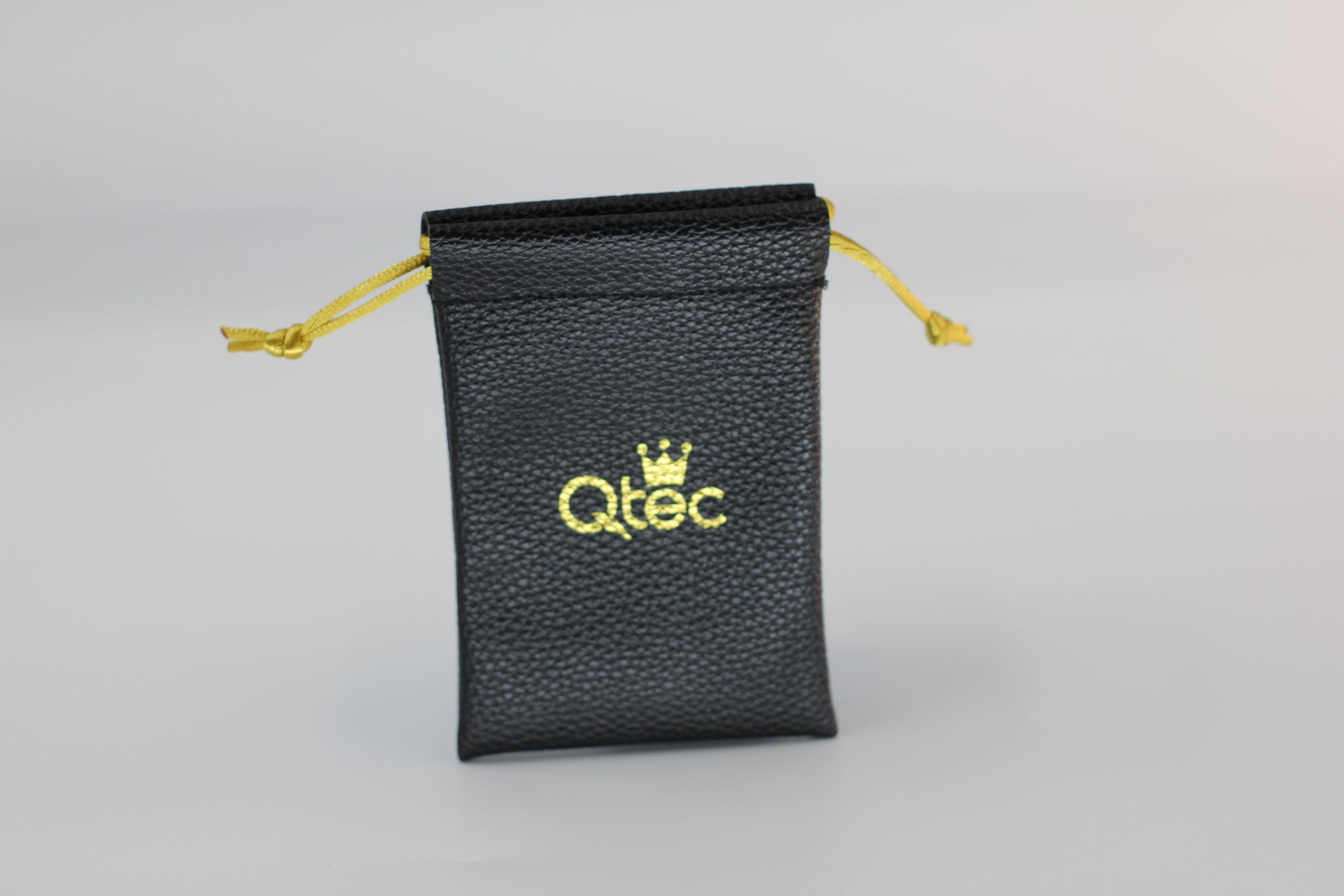 Black textured leather product packaging bag, customized jewelry packaging bag factory in China