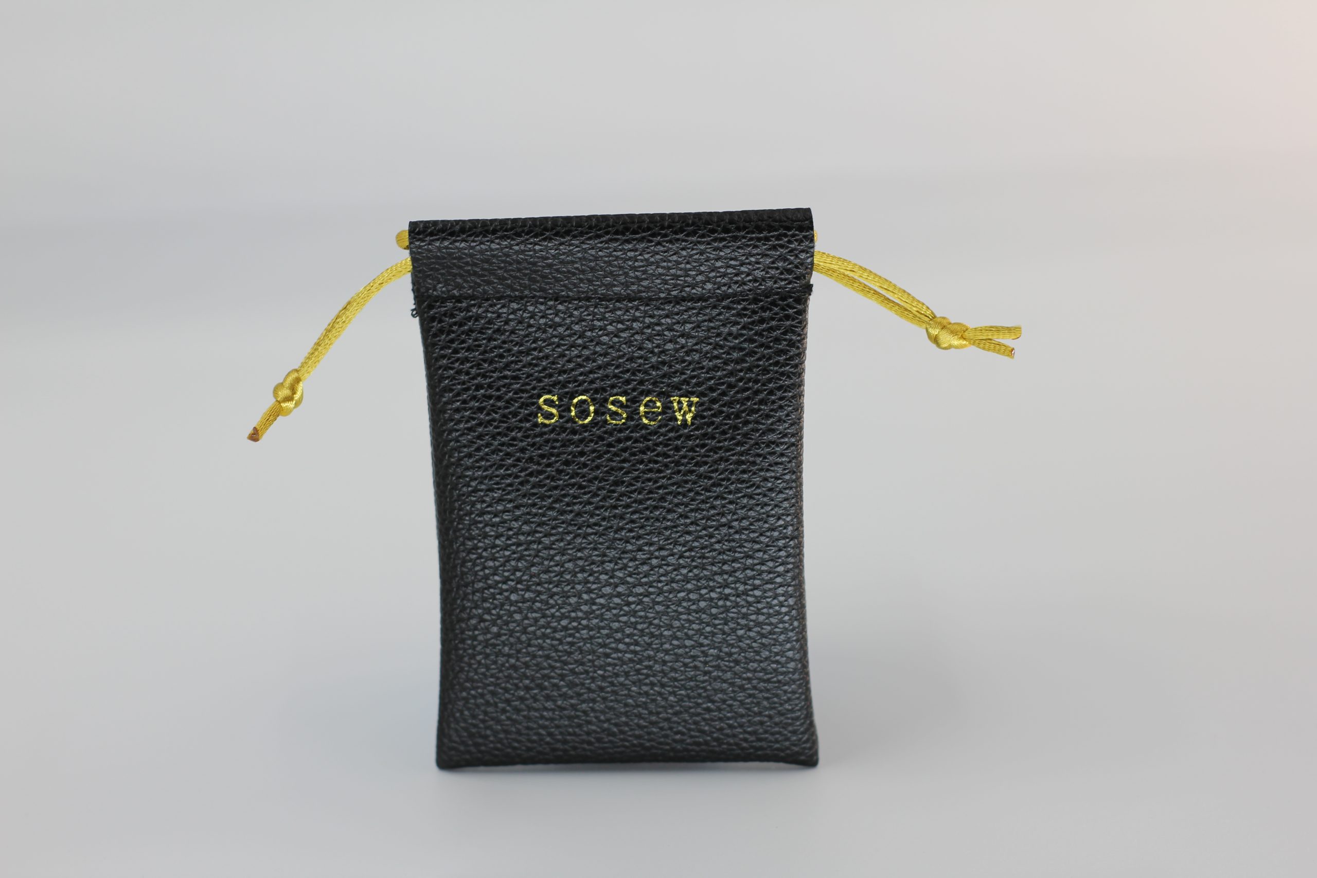 Black textured leather product packaging bag, customized jewelry packaging bag factory in China - 图片 3