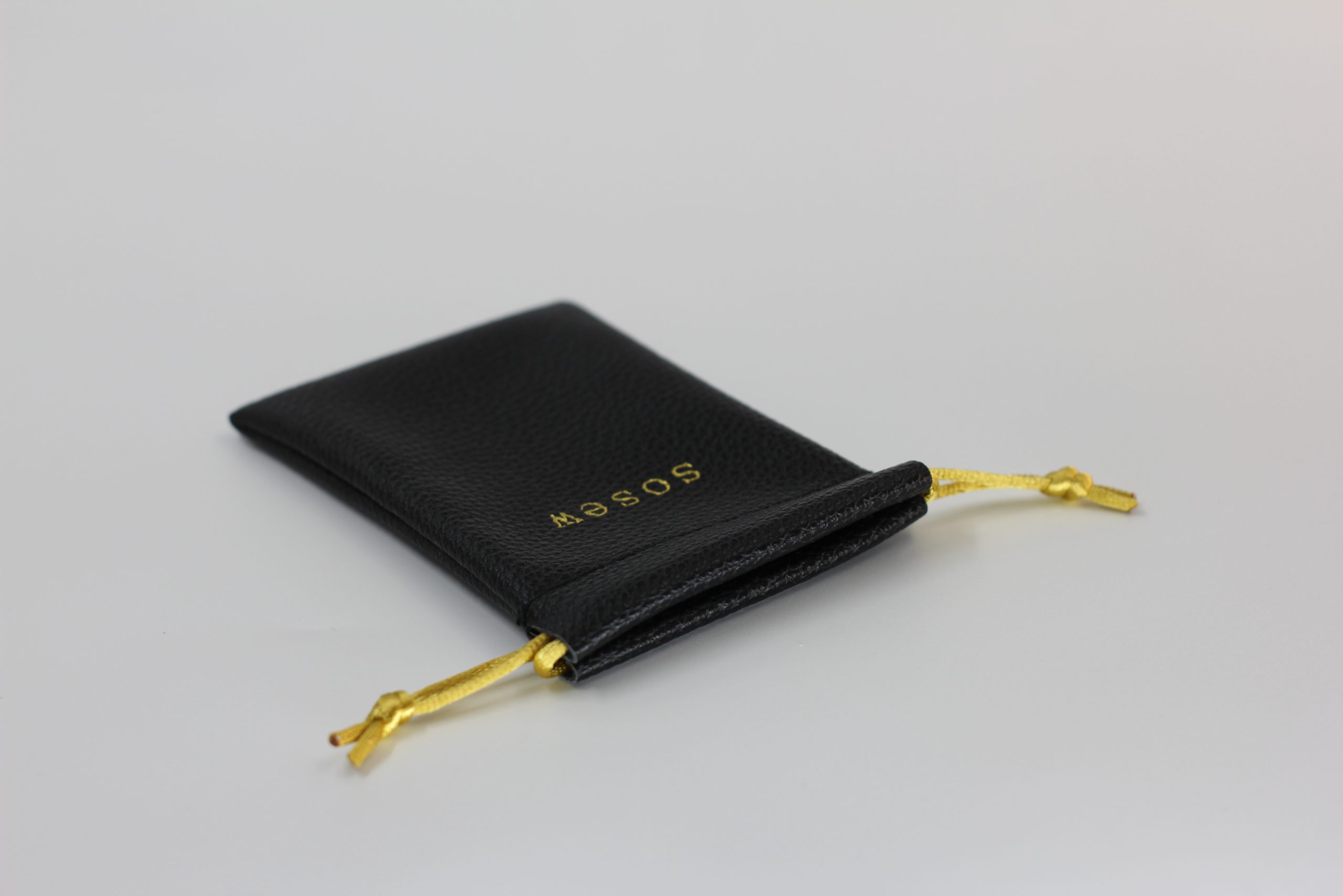 Black textured leather product packaging bag, customized jewelry packaging bag factory in China - 图片 4