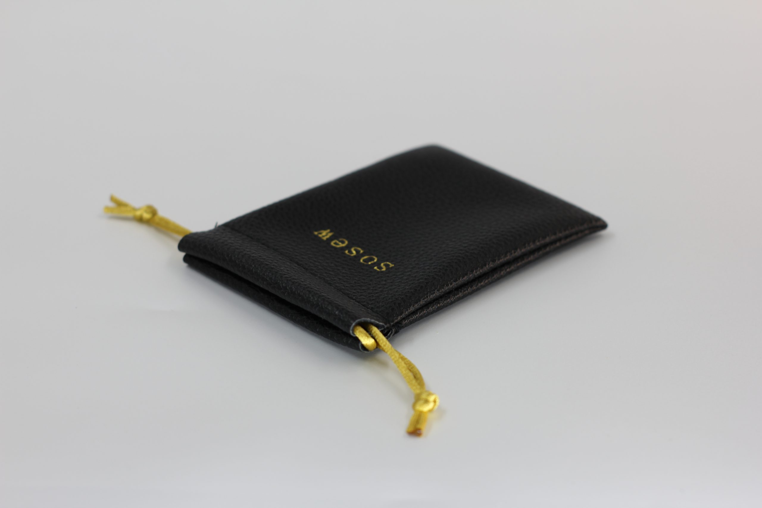 Black textured leather product packaging bag, customized jewelry packaging bag factory in China - 图片 5