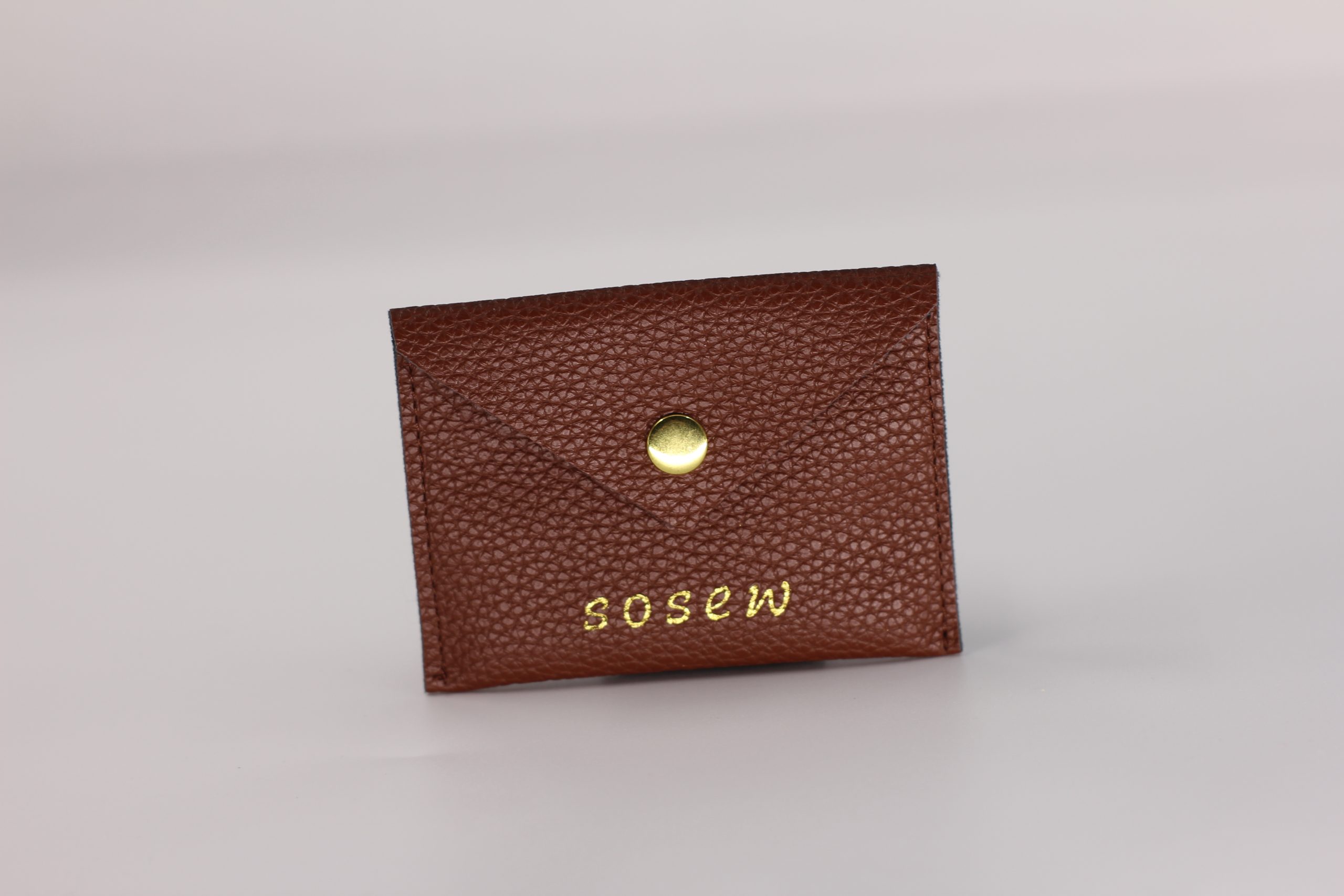 Customized brown leather drawstring pocket, premium product packaging bag, from a cloth bag factory in China - 图片 2