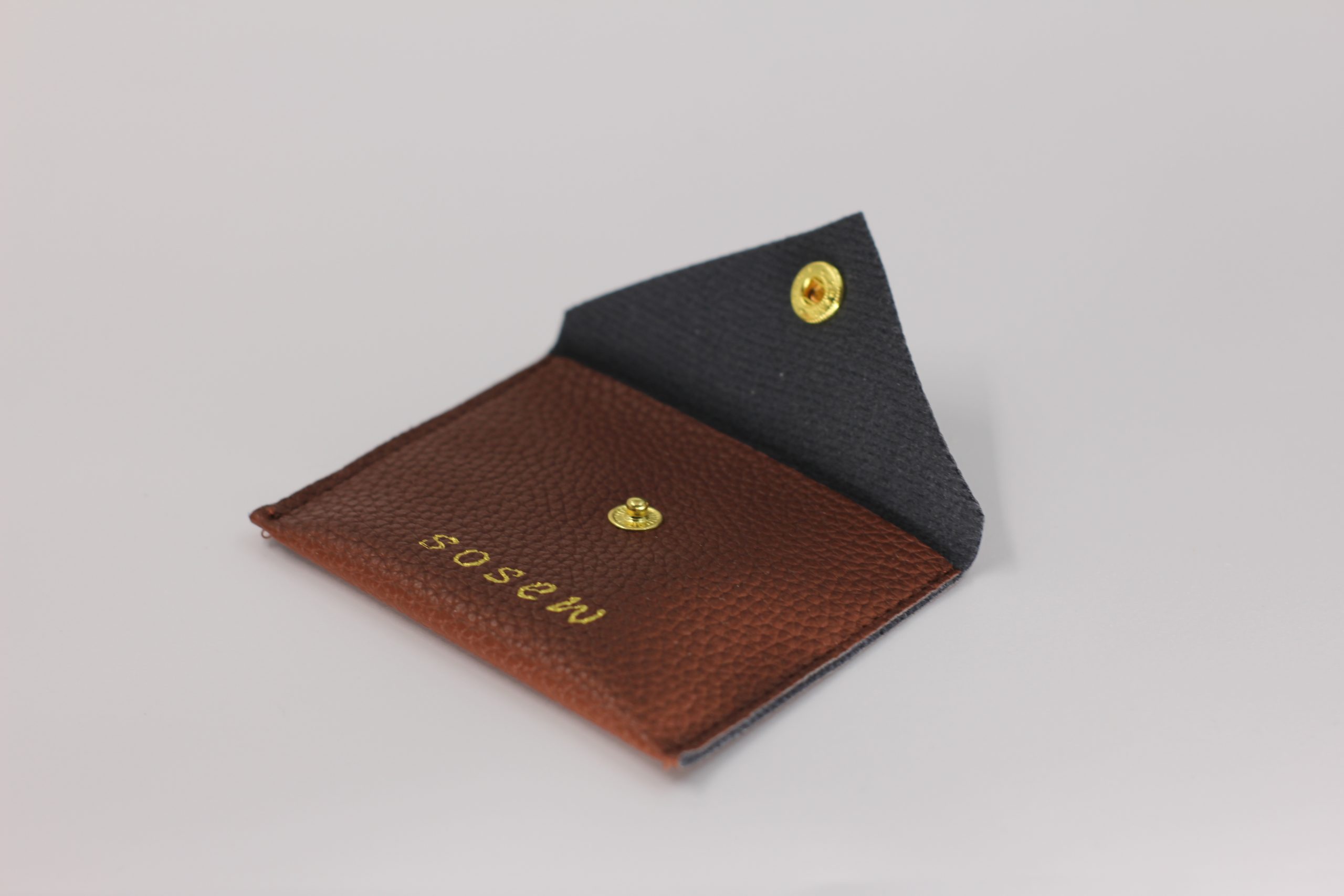 Customized brown leather drawstring pocket, premium product packaging bag, from a cloth bag factory in China
